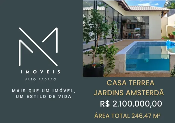 Casa terrea no Condomínio Jardins Amsterdã, Projeto Exclusivo