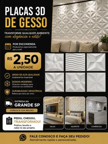Placas de Gesso 3D