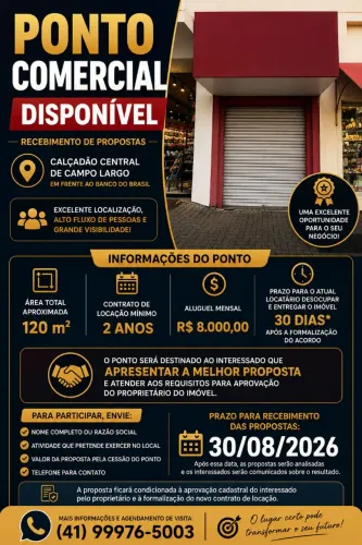PASSA-SE PONTO COMERCIAL