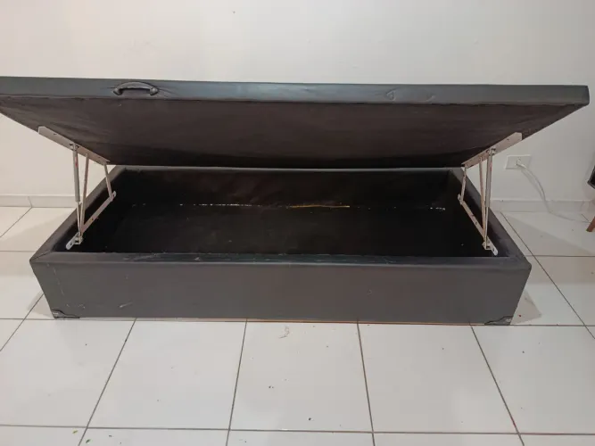 ? Cama Box Solteiro com Baú + Colchão Ortobom (Desapego Rápido!)