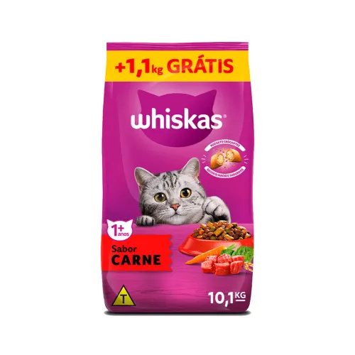 Ração Whiskas Carne para Gatos Adultos 10,1 kg