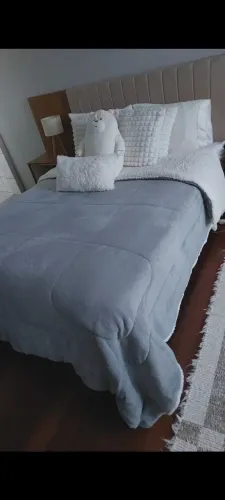 Coberdrom cinza claro tamanho casal 