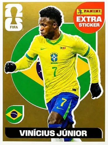 Extra Sticker Figurinhas da Copa 2026 Vinicius Jr.