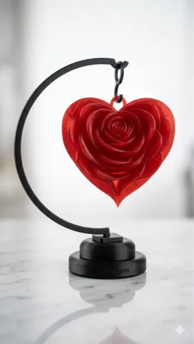 Rosa do Dia das Mães com suporte