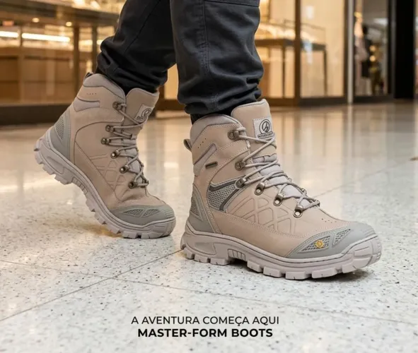Bota Nobuck Cor Creme