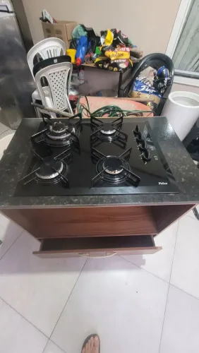 Fogão cooktop 4 bocas + Móvel