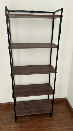Estante de Livros Industrial Aço 80CMX187CM Multiuso 5 Prateleiras Active Yescasa Marrom