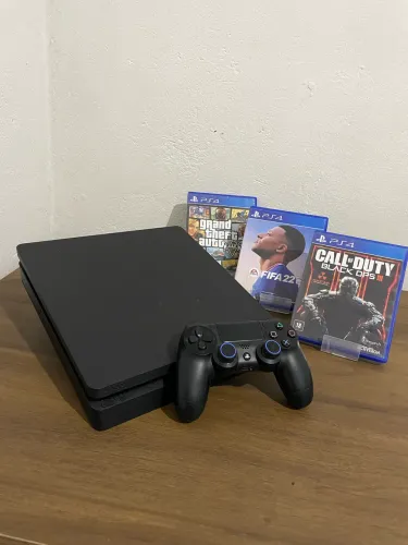Ps4 slim 500Gb + 2 Controle e jogos 