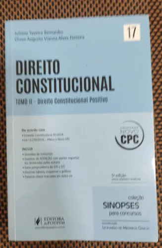 Direito Constitucional - Sinopses Para Concursos - Vol 17 - Tomo II