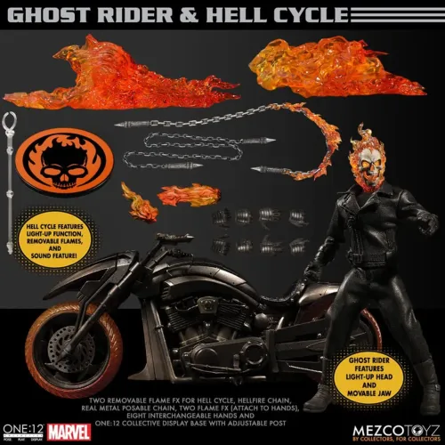 Mezco Ghost Rider with Motorcycle