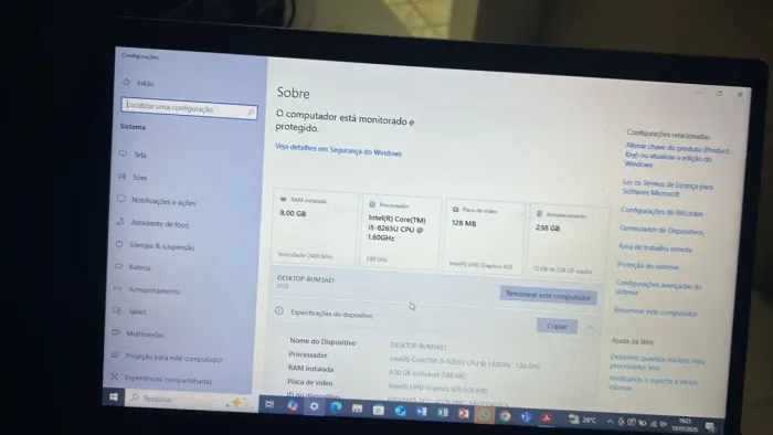 NETBOOK LENOVO PRATA 