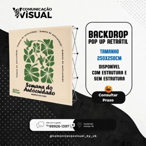 Backdrop Desmontavel Portatil Aluminio 