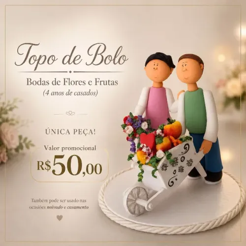 Casal de Biscuit - Bodas de 4 anos de Casados!