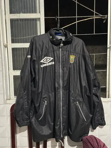 Corta Vento Jaqueta Umbro Vintage 90s Leça FC Portugal Original Futebol Retrô Tamanho XL