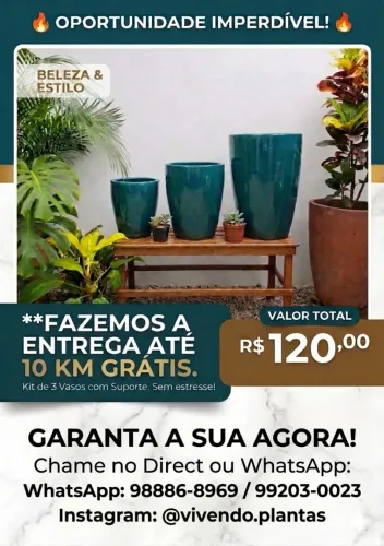 Vasos, jarros, caqueiras em cimento