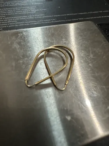 Brinco ouro 18k argola