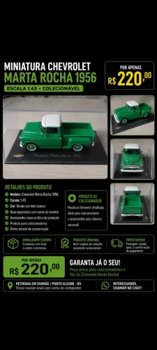 Miniatura Chevrolet Marta Rocha 1956