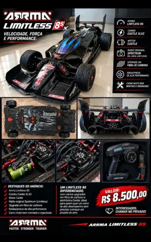 Automodelo Arrma limitless 8s