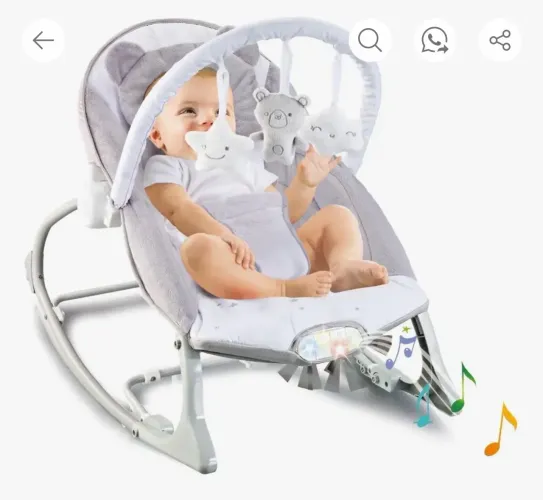 Cadeira de descanso musical para bebê