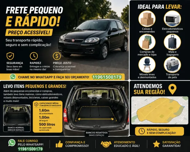 Carreto pequeno jandira e região 