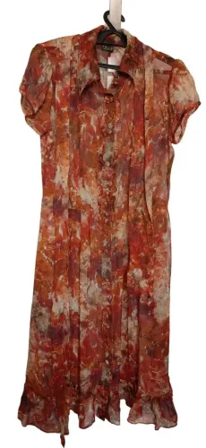 Vestido crepe transparente Folic