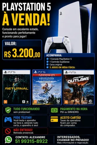 Playstation 5 slim mídia fisica