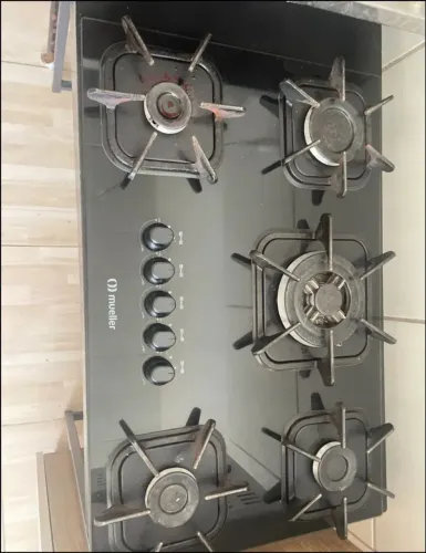 Fogão Cooktop elétrico a gás 5 bocas Muller