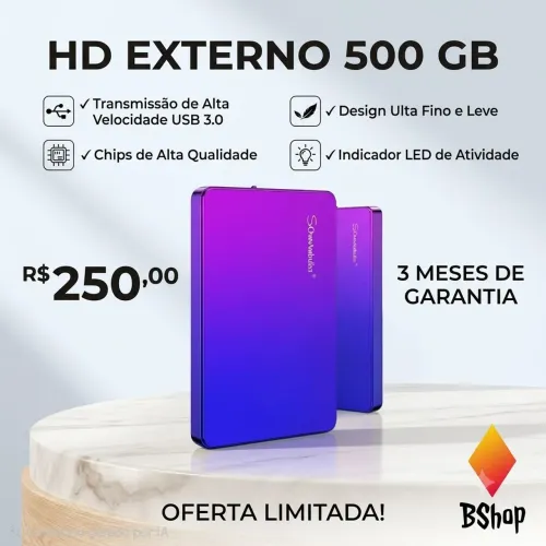 HD externo 500 GB