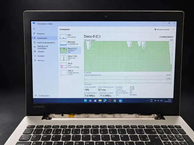 Notebook Lenovo 20gb ram 256gb ssd 1000gb hd i5