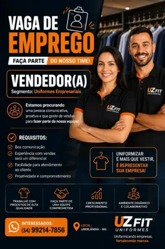 Vaga de emprego para vendedor