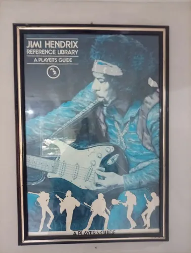 Vendo quadro Jimi Hendrix...anos 80...relíquia...da antiga loja savarim discos..