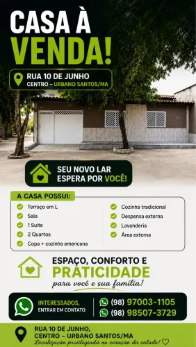 Casa à venda em Urbano Santos-MA