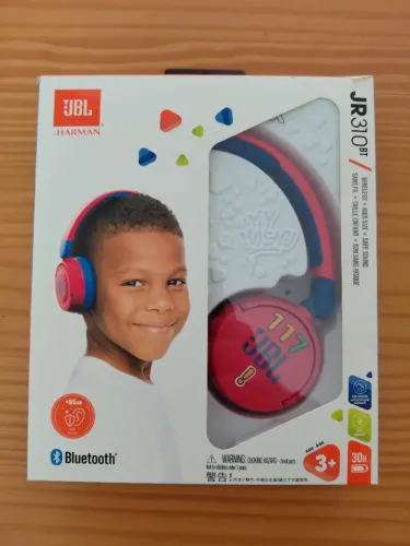 ONE DE OUVIDO JBL SEM FIO BLUETOOTH KIDS JR310BT, NA CAIXA, POUCO USO, ACOMPANHA ADESIVOS 