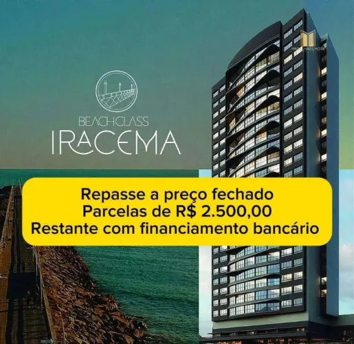 Apartamento no Beach Class Iracema com 1 dormitório à venda, 35 m² por R$ 610.000 - Meirel
