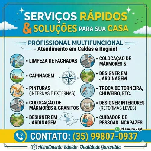 Caldas Trabalho, manutenção e designer