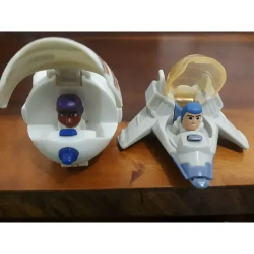 Coleção Buzz Lightyear Disney Pixar - Boneco Alisha pilotando a nave de transporte + Bonec