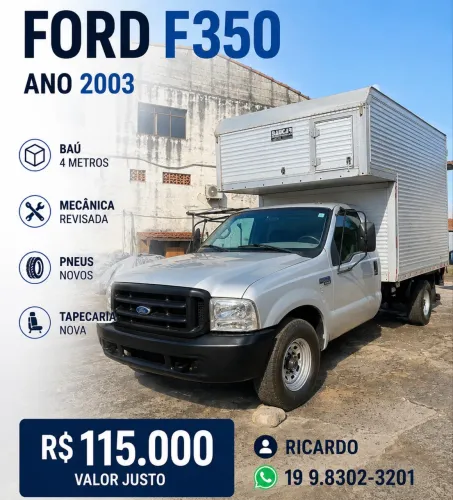 CAMINHÃO FORD F350 BAÚ ANO 2003