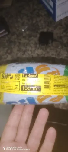 Cabo elétrico sil 4mm peça 100 metros