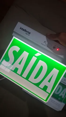 placa de sinalização de emergência PSA 125