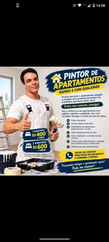 PINTOR DE APARTAMENTOS - RÁPIDO E COM QUALIDADE