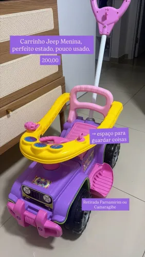 Carrinho jeep menina