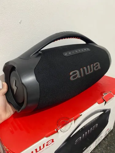 Caixa de Som Bluetooth AIWA Boombox Plus 200W RMS AWS-BBS-01-B - Completa na Caixa
