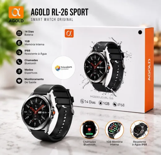 *Relógio Smart Watch Original AGOLD RL-26 Sport 1GB