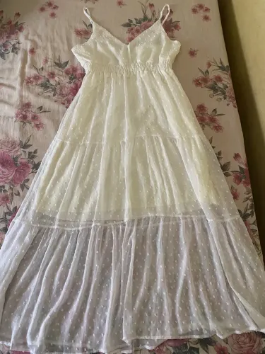 Vestido midi de poá