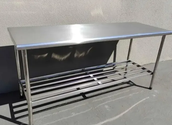 Mesa De inox 1,90 Metro resistente e Reforçada Nova