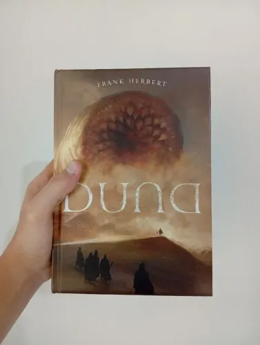 Livro Duna + Sobrecapa do filme + Poster