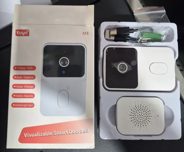 Campainha sem fio Wi-Fi com câmera