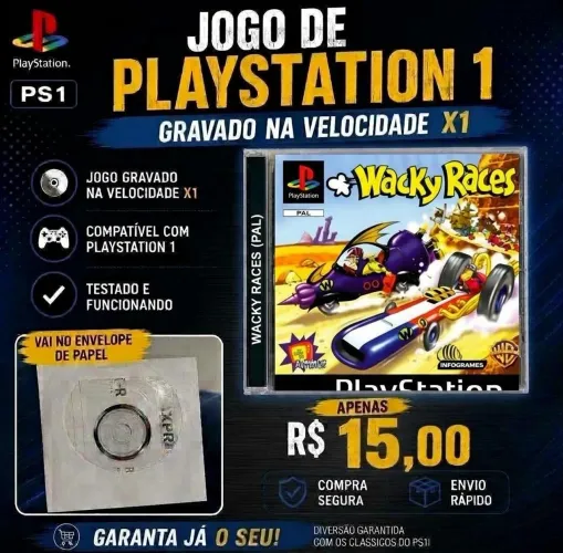 Jogo - Wacky Races - Playstation 1