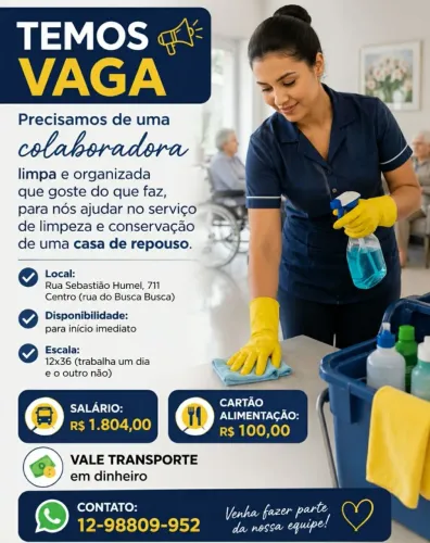 Vaga para limpeza