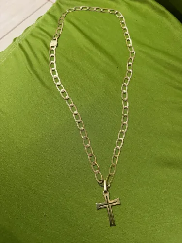 Corrente laminada ouro 18k